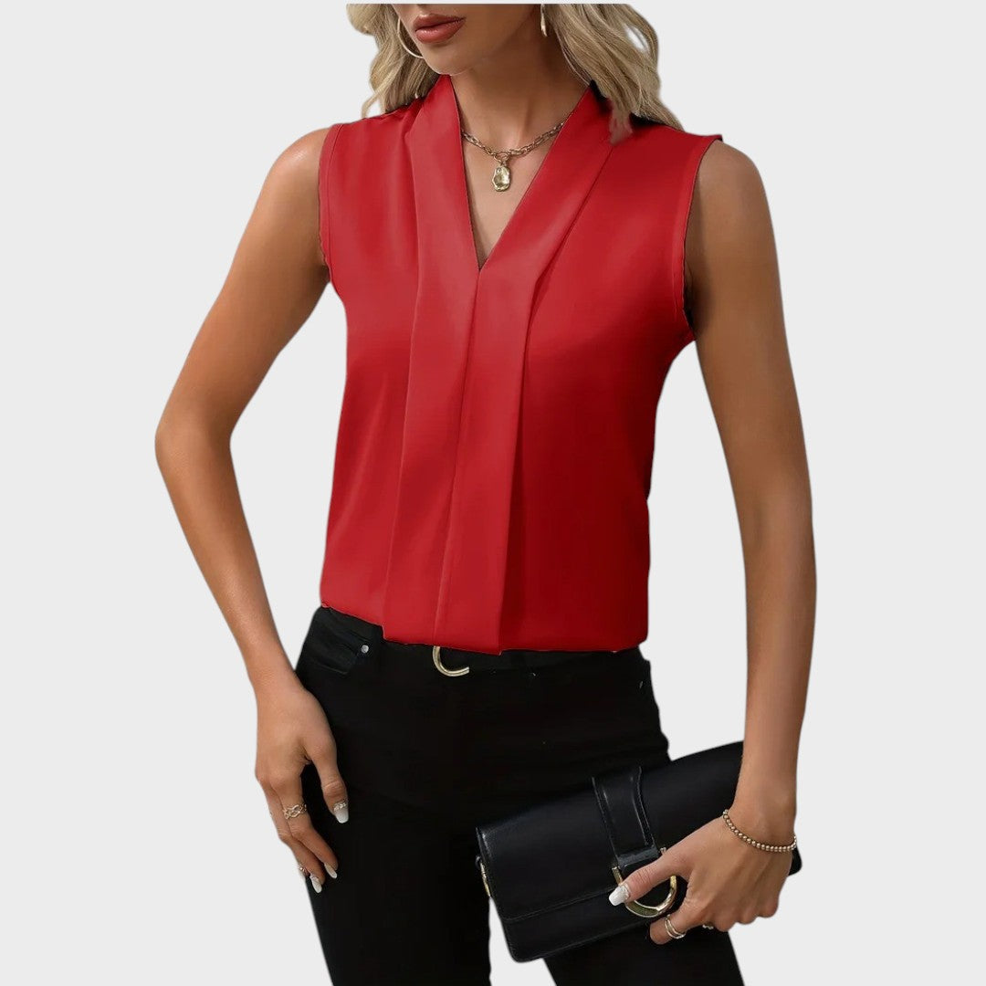 Roma | Blusa Sin Mangas Con Cuello En V