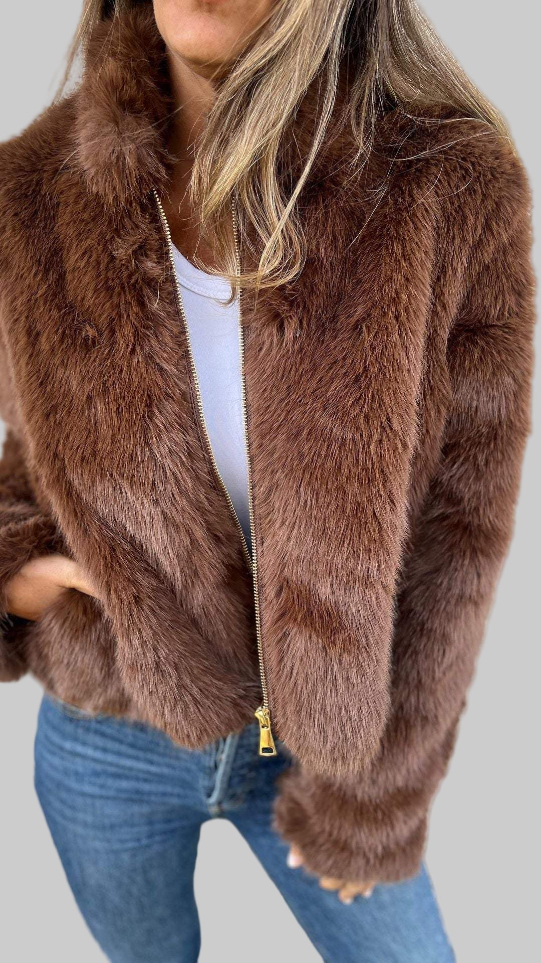 Sara™ | Abrigo de piel de lujo