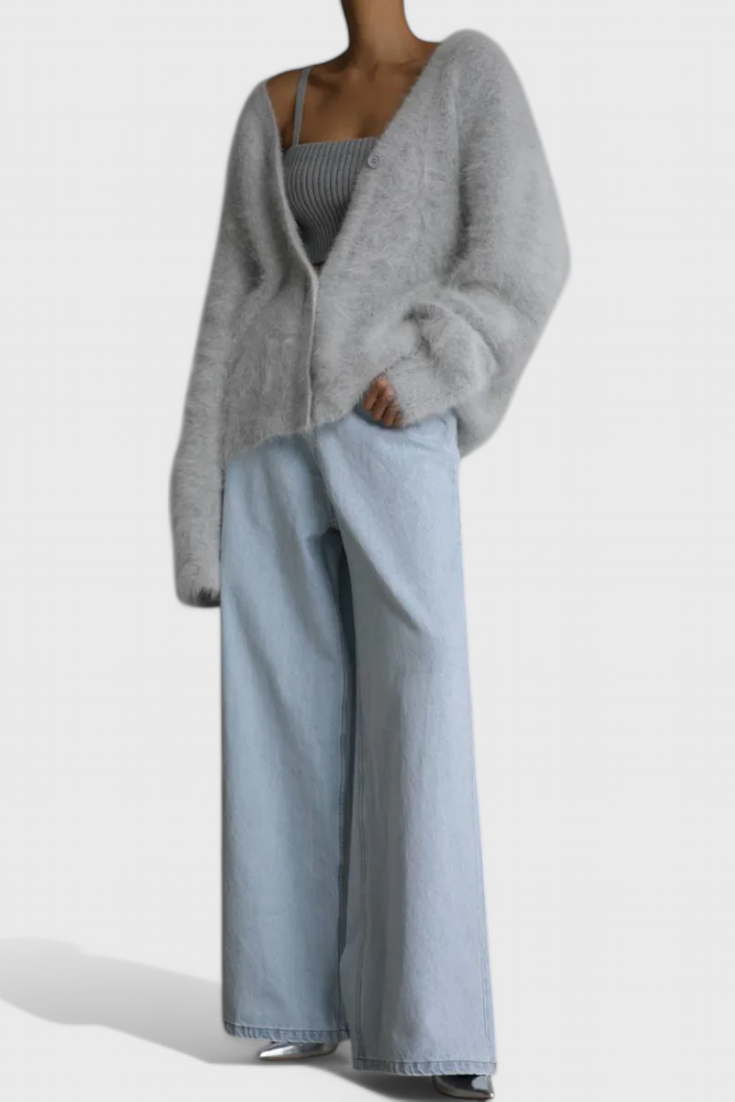 Daniela Cardigan de Mezcla de Cachemira Suave